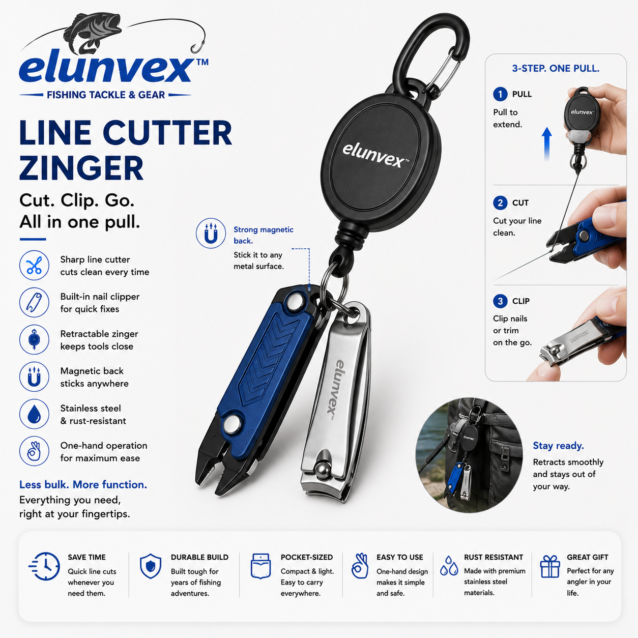 Elunvex™ SnapCut Retractable Fishing Tool