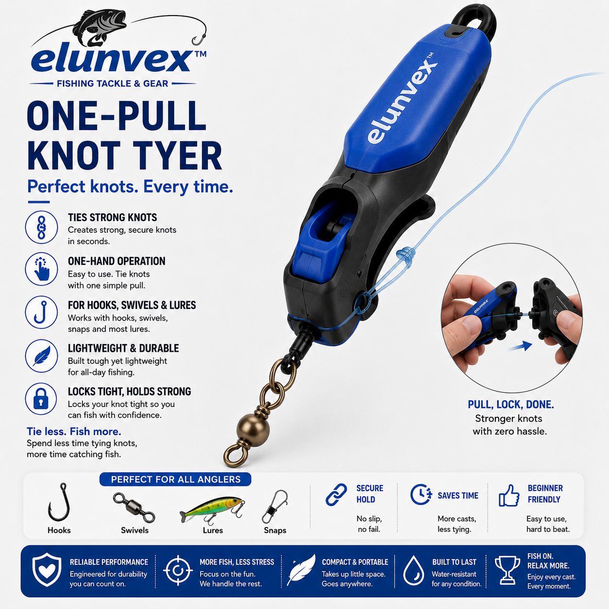 Elunvex™ QuickLock Fishing Knot Tool